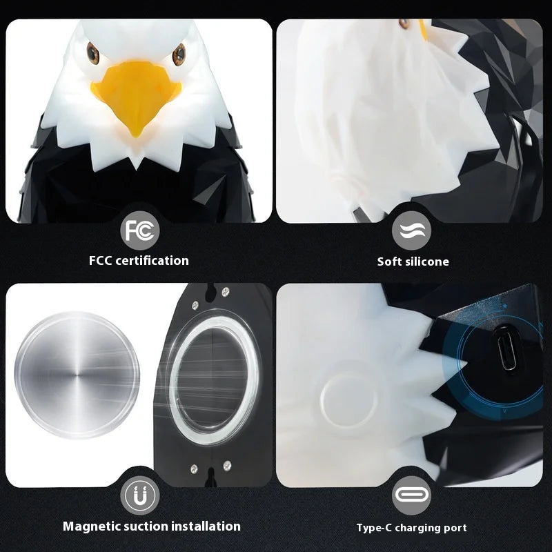 Lámpara de pared navideña con forma de búho y águila, proyector moderno y creativo, luz LED de pared con control remoto y ahorro de energía para Halloween