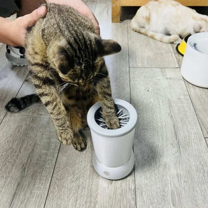 Rechargeable Electric Dog/Cats Paw Washer Pet Automatic Foot Wash Pedicure Cup Foot Cleaning Brush Washing Tools Dog Supplies