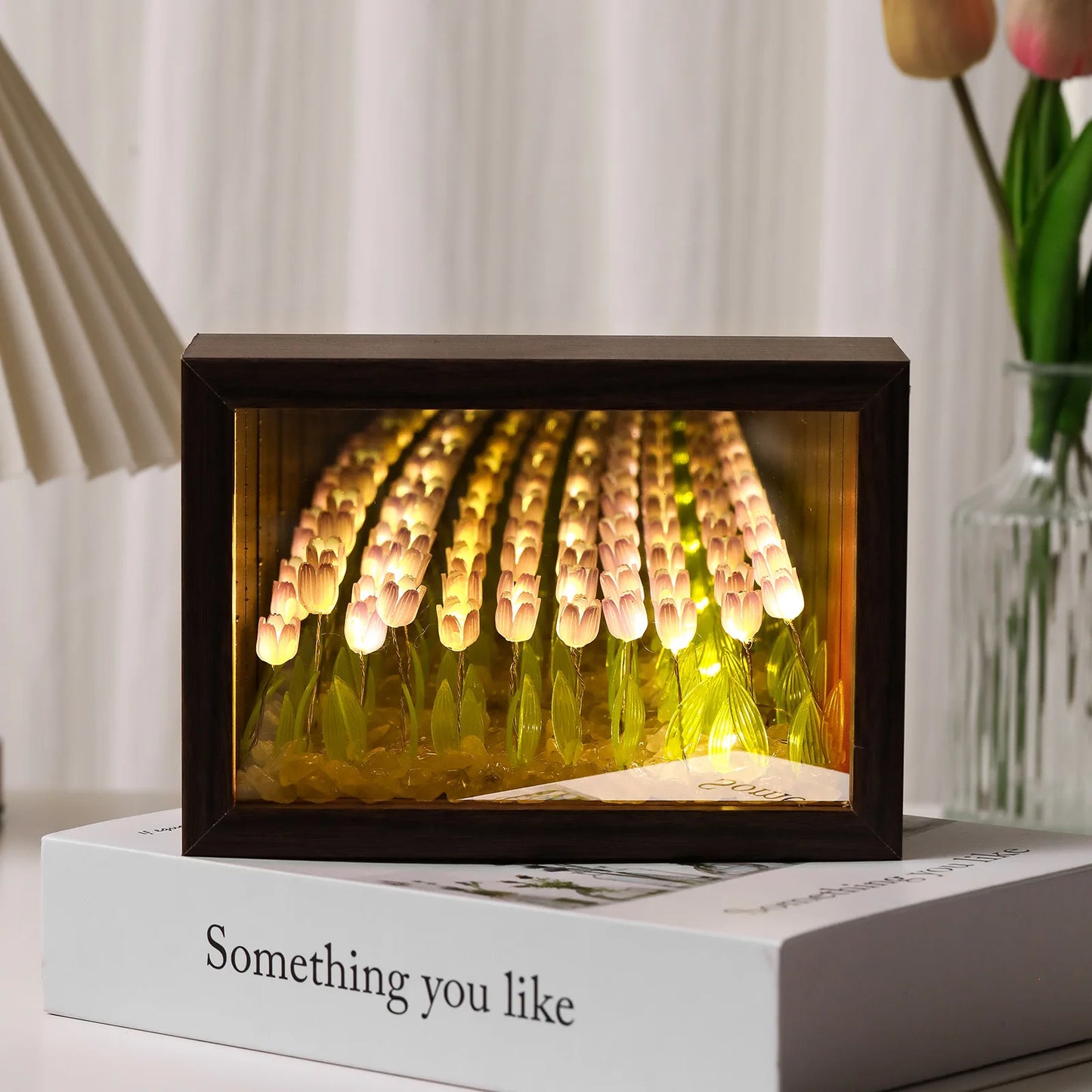 20PCS Tulip Nightlight Handmade DIY Photo Frame Huahai Home Decoration Atmosphere Lamp Valentine's Day Christmas Birthday Gift