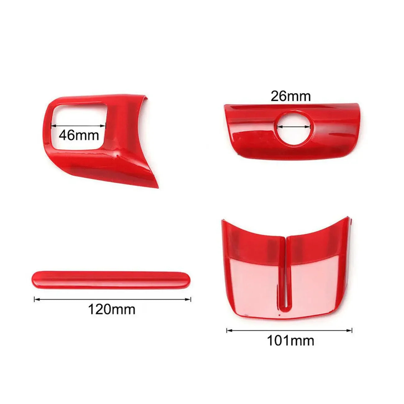 18 piezas de accesorios de decoración para el interior del coche, cubierta embellecedora para Jeep Wrangler JK JKU 2011 2012 2013 2014 2015 2016 2017 4 puertas