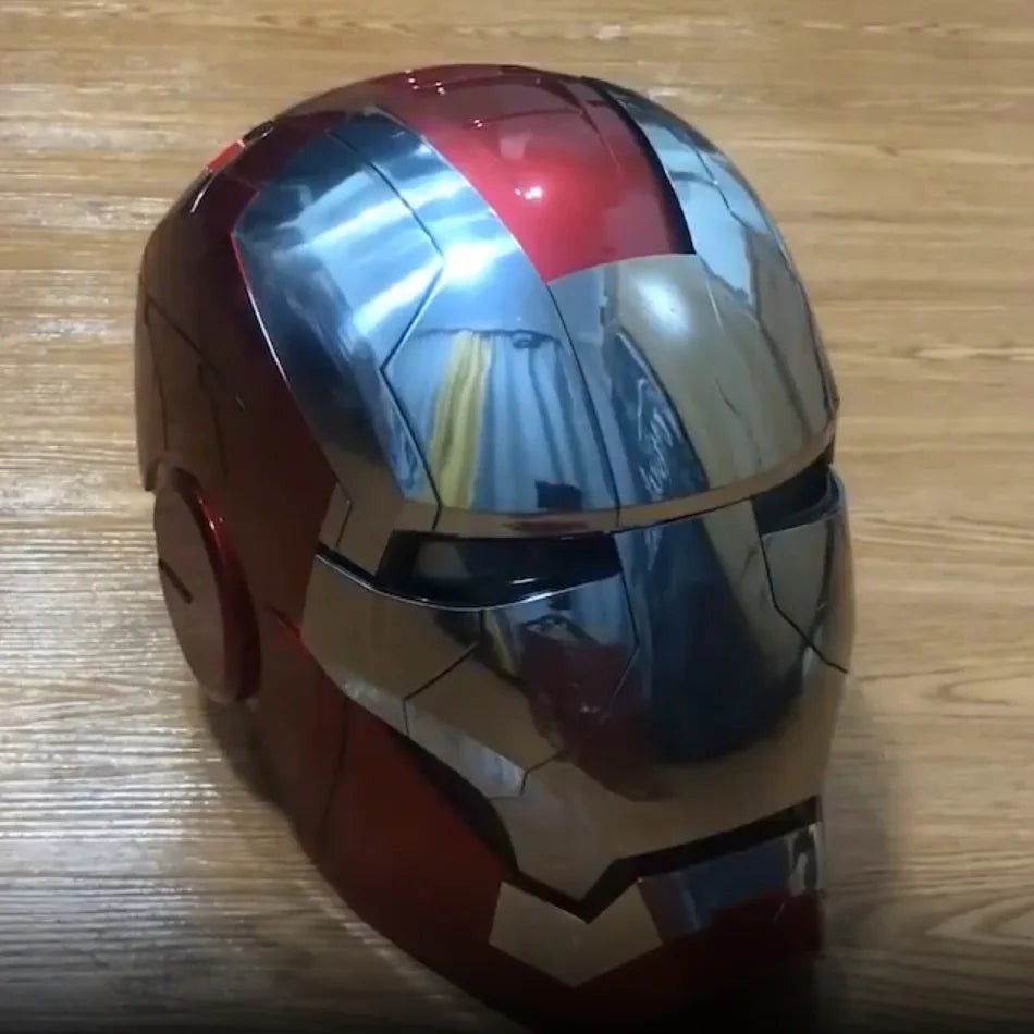 Avenger Iron Man Mk-5 Helmet Electric 1/1 Mk5 Helmet Remote & Voice Control Cosplay Light Led Ironman Action Figure Toys Gifts