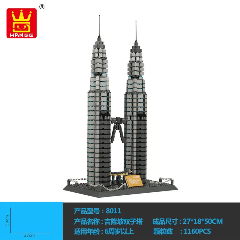Wange Blocks World Architecture Building Bricks Castle Villa House Big Ben Church DIY Toys for Man Gifts Girl Adult Present