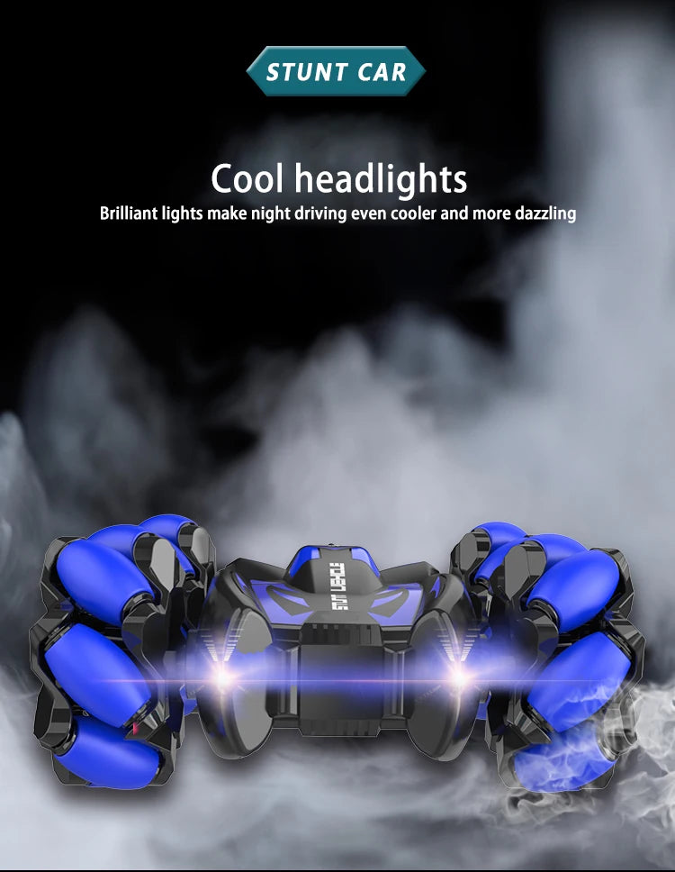 WLtoys F1 RC Drift Car con luces LED y música, 2,4 G, guantes, radiocontrol remoto, coches acrobáticos con tracción en las 4 ruedas, juguetes eléctricos para niños