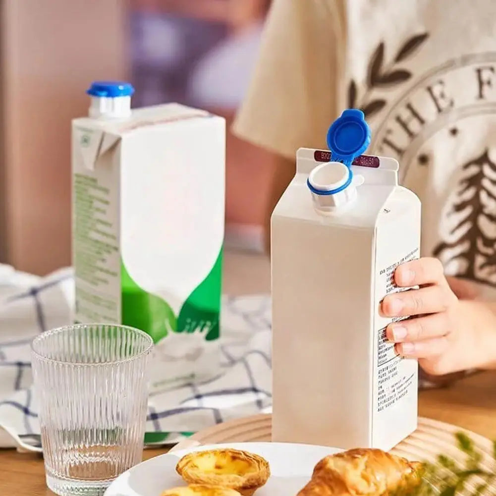 2pcs Milk Bottles Pourer Spout Pourer Milk Bottles Brick Drink Splitter Keep Drink Cool Fresh Kitchen Gadget Beverage Caps