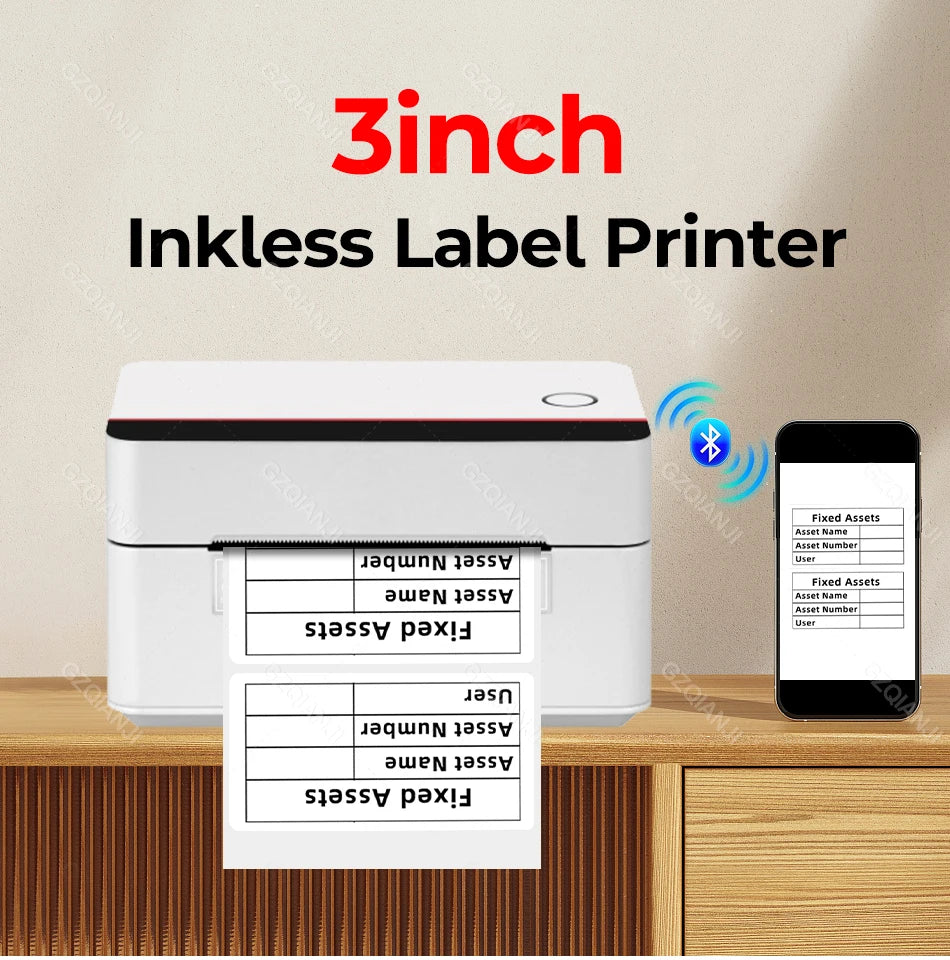 Impresora térmica de etiquetas X-Printer D463B de 80 mm, máquina para fabricar etiquetas de envío de 110 mm, USB, Bluetooth, impresión de códigos de barras de 3 o 4 pulgadas