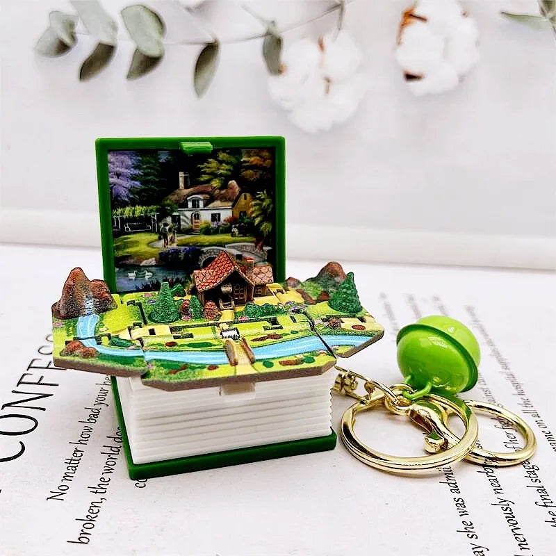 2024 3D Folding Bomb Explosion Book Novelty Mini Football Match Astronaut Keychain Children's Handheld Game Board Games Boy Gift