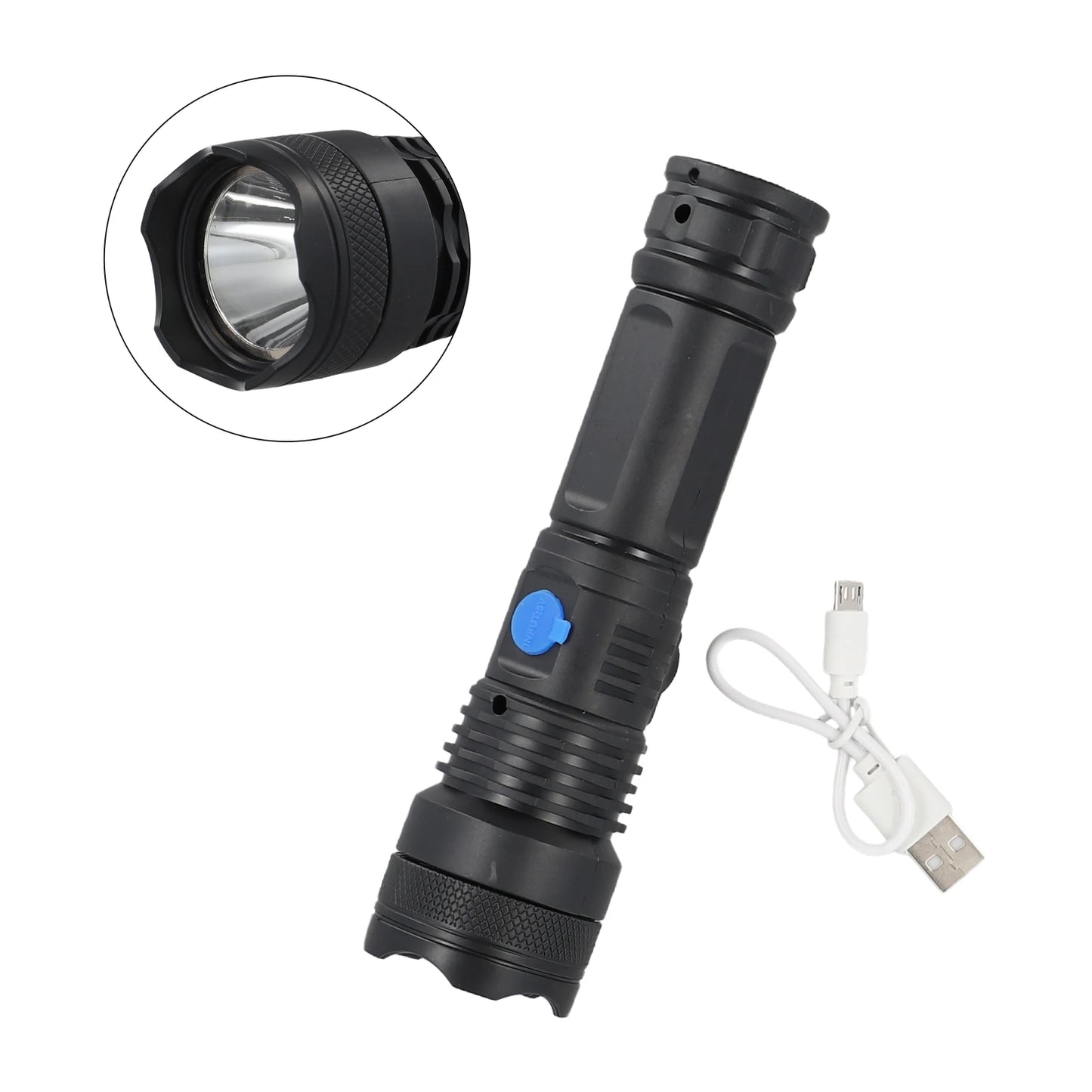 Super Bright LED Scuba Diving Flashlight P50 Underwater Waterproof UCB Rechargeable-Tactical Torch Lamp Spearfishing Lantern