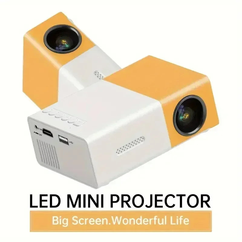 Miniproyector LED YG300 HD 320x240p compatible con HDMI, USB, TF, reproductor multimedia de audio para el hogar, proyector inteligente portátil para viajes