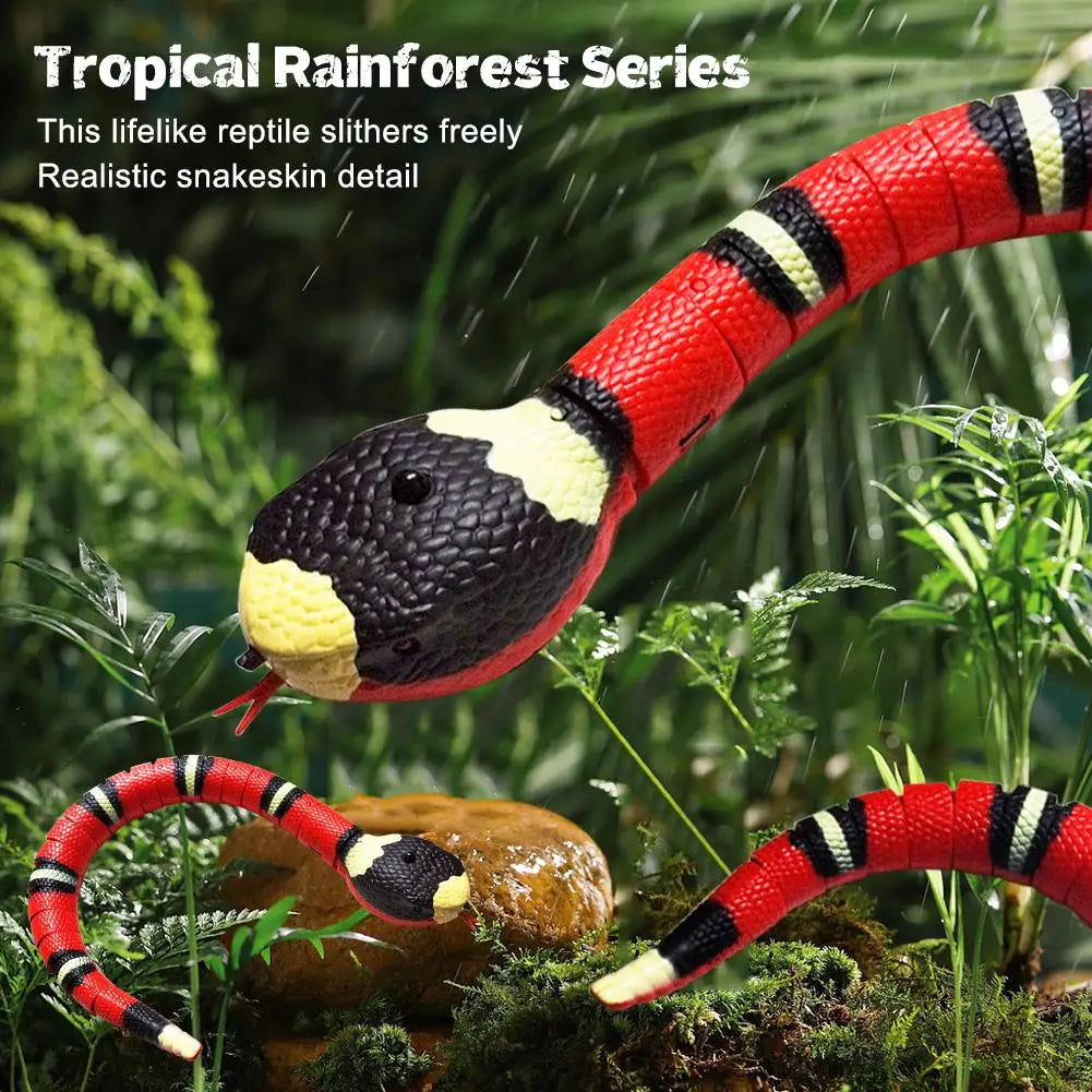 Tricky Snake Cat Toys Interactive Electric Induction Snake Toy Smart Sensing Tease Toys for Cats Game Accessories Pet Supplies