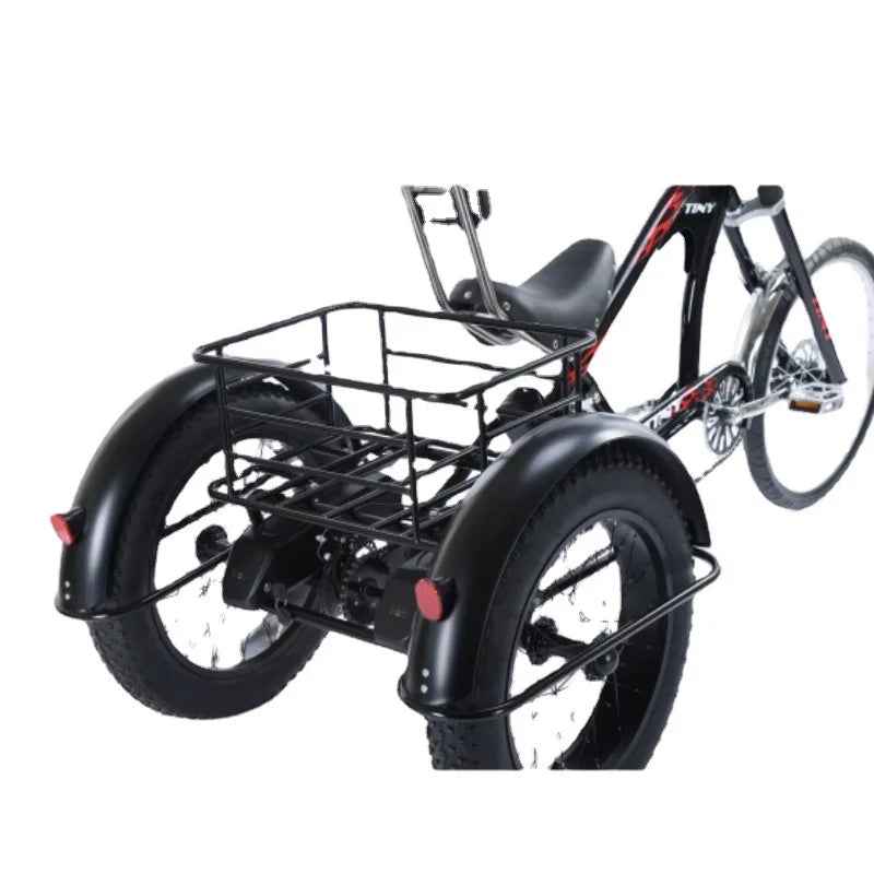 3-Wheeled Electric Tricycle for Adults, 15Ah, 30Ah, 50Ah, 350W,20 ", 3 Wheeler Electric Bicycle for Old People, Basket Ebikes