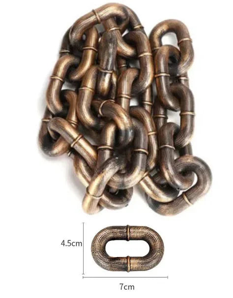 Pet traction rope, hollow plastic simulation iron chain, internet-famous funny and amusing props