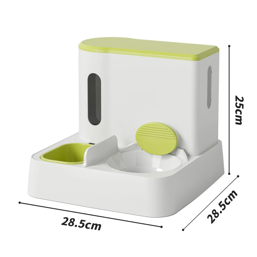 Comedero automático para perros y gatos 2 en 1 Comedero automático Dispensador de agua Juego de cuencos de agua y comida para mascotas Suministros para mascotas para perros y gatos