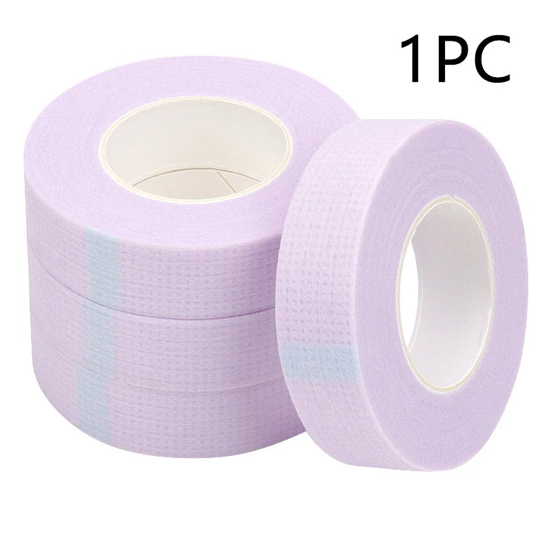 1 cinta para extensión de pestañas, cinta microporosa para pestañas, suministros para extensiones, parches para pestañas no tejidos transpirables, cintas, herramientas de maquillaje