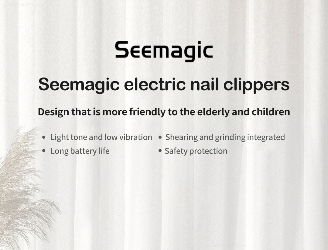 Cortauñas automático eléctrico Youpin, ligero, seguro para el hogar, rápido, luz LED, herramientas portátiles para el cuidado de las uñas de bajo decibelio