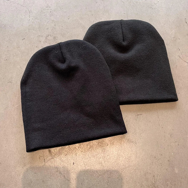 Gorro de punto para mujer, gorro gótico con dientes, ropa de calle Y2k para hombre, jersey de moda de invierno, Kpop, Harajuku, vintage, cálido, hip hop, unisex