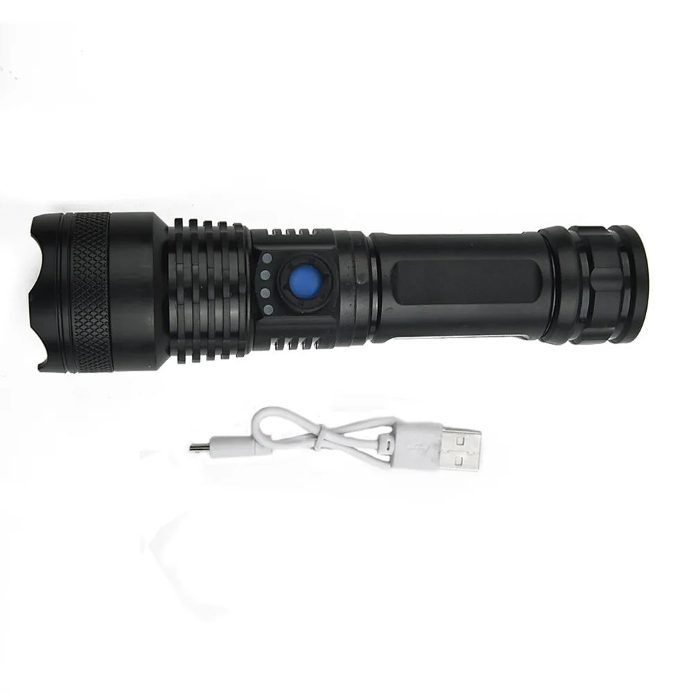 Super Bright LED Scuba Diving Flashlight P50 Underwater Waterproof UCB Rechargeable-Tactical Torch Lamp Spearfishing Lantern