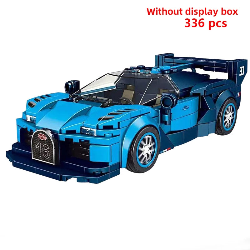 Technical Moc Car City Speed Champion Sports Car Racing Vehicle Building Blocks Brick Educational Construction Toys
