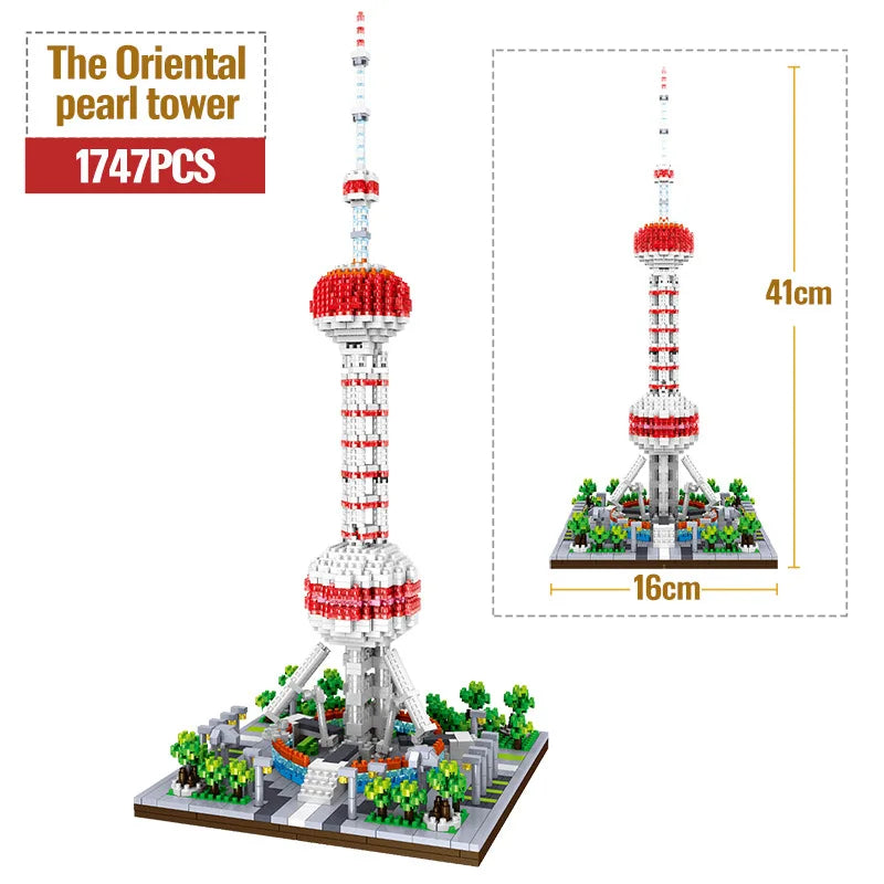 3585pcs World Architecture Model Building Blocks Paris Eiffel Tower Diamond Micro Construction Bricks DIY Toys for Children Gift