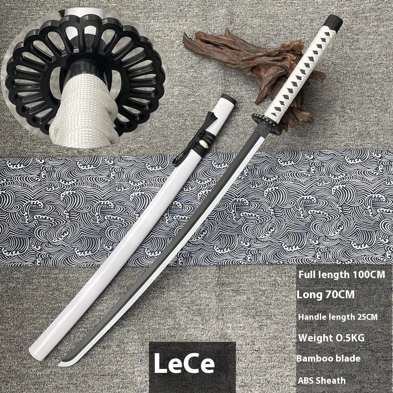 Tai Sword Katana Oriental Draw Sword with Sheath Tang Hengdao Wooden Sword Ancient Style Children's Toy Bamboo Wooden