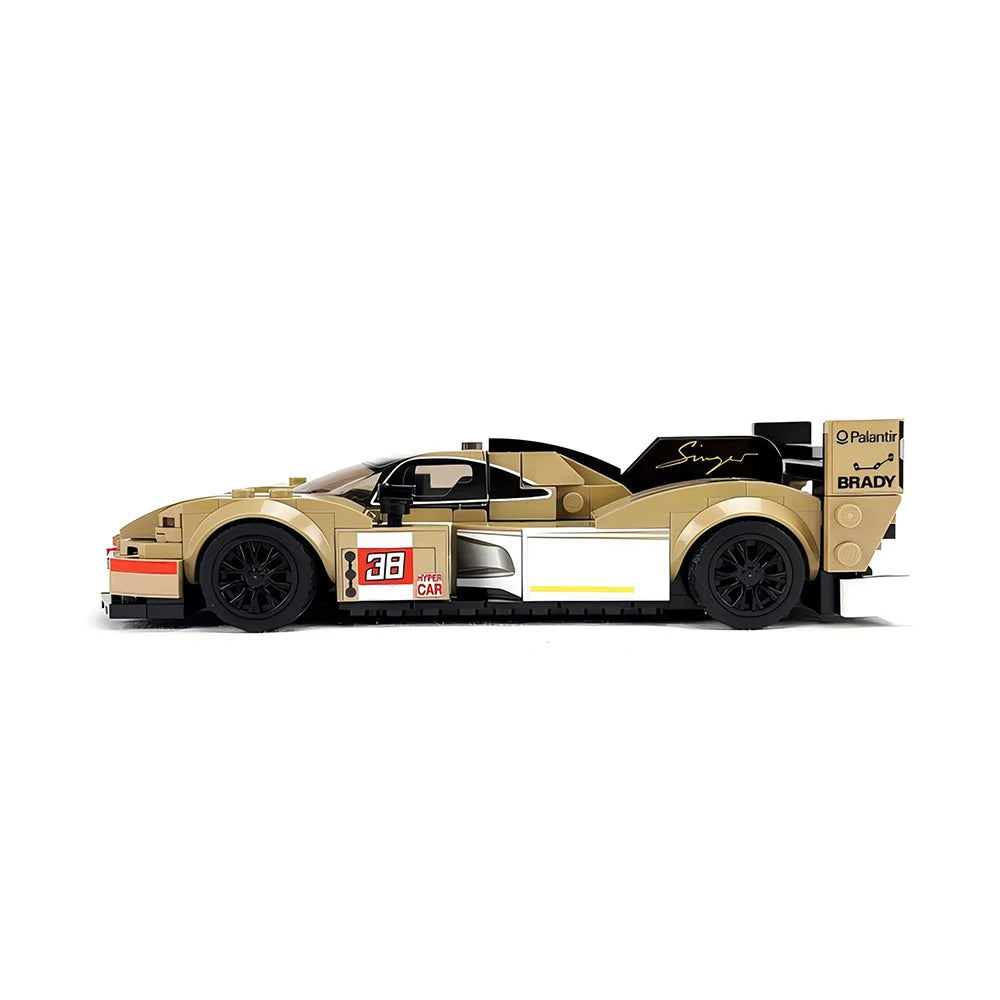 302PCS MOC Speed Champion Le Mans 24 Hours Endurance Race 2023 WEC Series 963 Racing Car Model Building Blocks Children's Toys