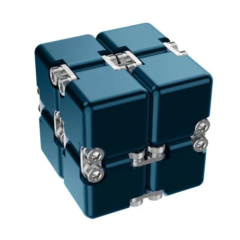 Tiktok Pop Fun Decompression Toys Alloy Infinity Magic Cube Finger Toy Office Flip Cubic Puzzle Stress Relief Cube Block Gift