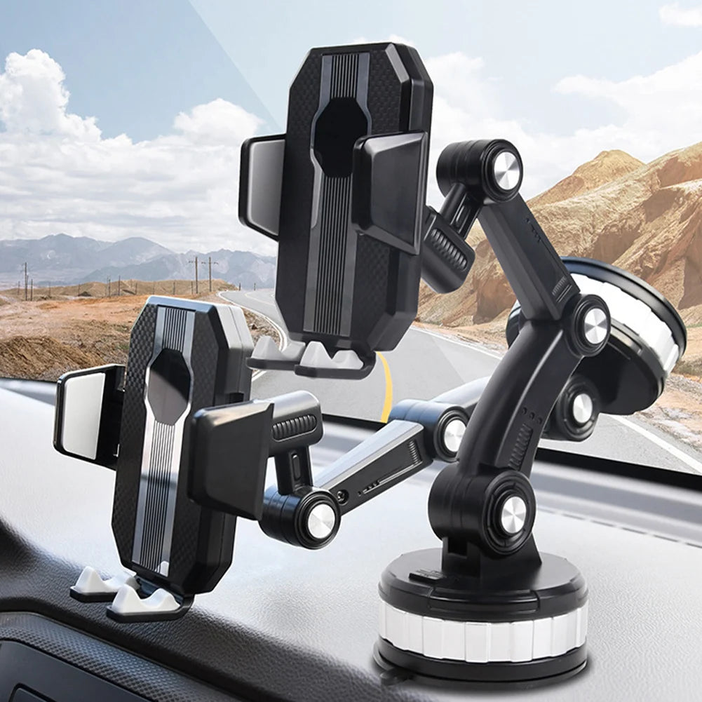 360° Rotation Universal Car Phone Holder Moblie Windshield Mount For iPhone Samsung Xiaomi Hand Free Driving Car Phone Stand
