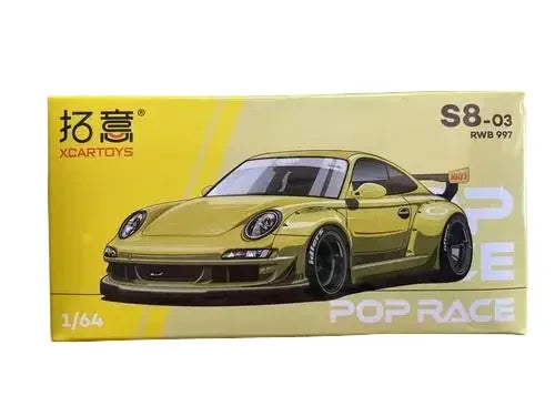 Premium scale model XCARTOYS POPRACE 1/64 Co-branded float series Porsche Martin GTR Alloy model toy, a Christmas gift for boys