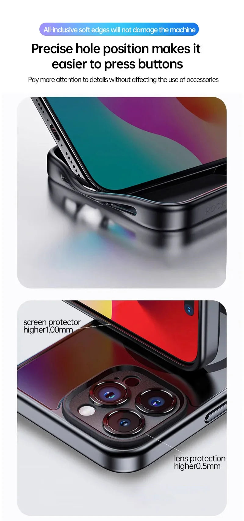 NFC Function Phone Case 3.7 Inches Screen Display Mob for IPhone 13 14 15 Wireless Transmission Screen Projection Phone Case