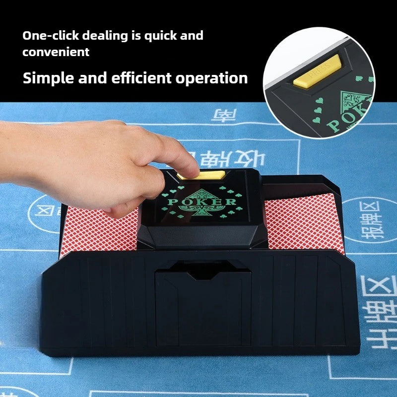 Mélangeur de cartes automatique Mélangeur de cartes de poker électrique à 2 jeux Mélangeur automatique de cartes à capteur / chronométré Machine de mélange de poker