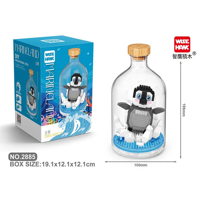 Toys Building Blocks Assembly Tiger Lion Bear Peacock Koala Animal 3D Model Educational Games for Children Kids Gifts