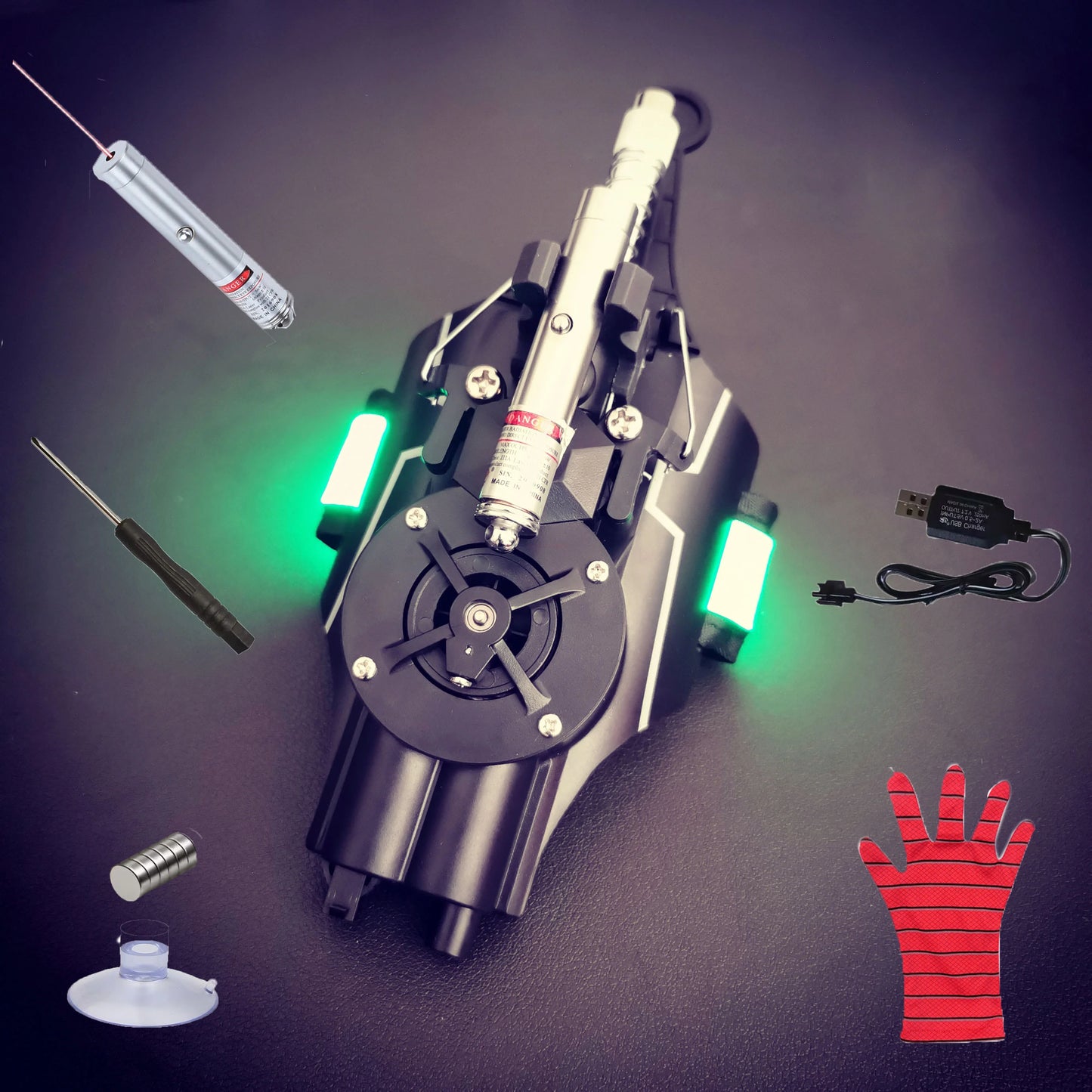 2024 Fully Automatic Spider-man: Far From Home Spiderman Web Shooters Spider Silk Rope Device Cosplay Props Toy Christmas Gift