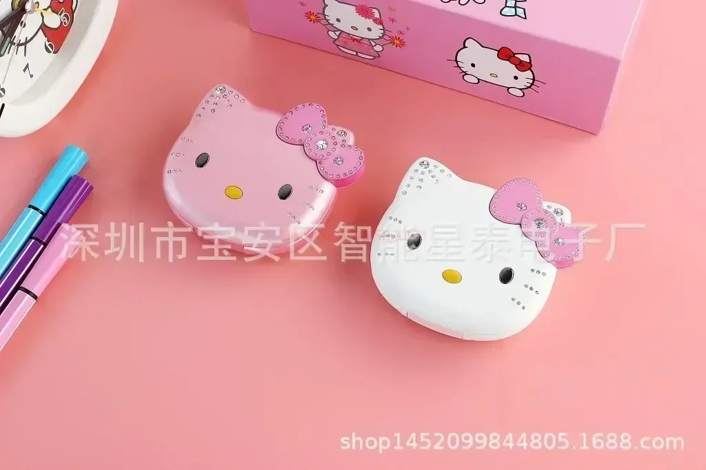 2023 New Kawaii Sanrioed Hello Kitty Flip Phone Cartoon Cute Little friends Taiml Mini Phone For Kids Toys For friends Gifts