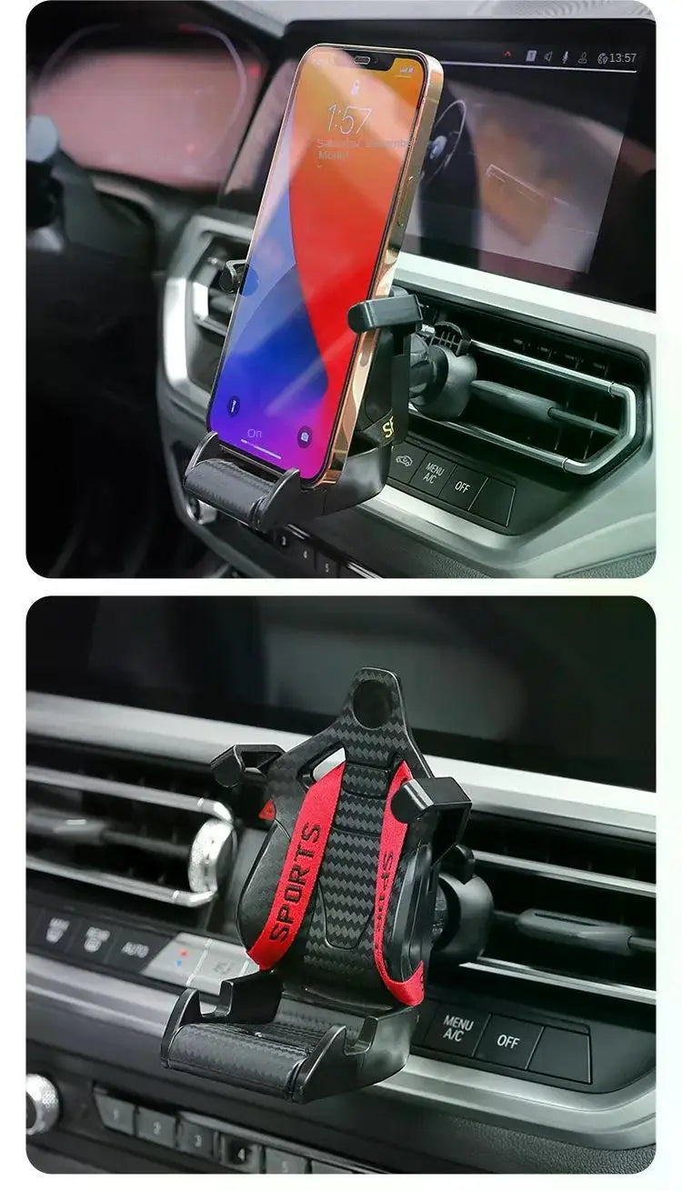 Racing Seat Design Car Phone Holder Mount Stand Suction Cup Smartphone Mobile Cell Support in Car Bracket for IphoneSamsung Mi