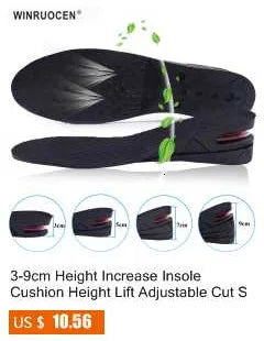 3-9cm Height Increase Insoles for Men Women Elevator Shoes Cushion Unisex Sneakers Heel Lifting Insert Heighten Insoles