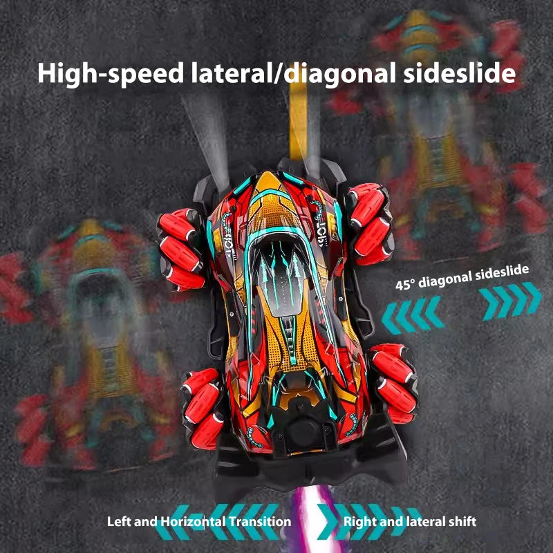 WLtoys F1 RC Drift Car con luces LED y música, 2,4 G, guantes, radiocontrol remoto, coches acrobáticos con tracción en las 4 ruedas, juguetes eléctricos para niños