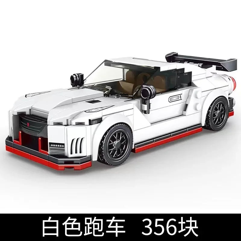 Yuxing-modelo mini-coche famoso, modelo de carreras deportivas, ocho cuadrículas, juguetes educativos para niños, bloques de construcción ensamblados