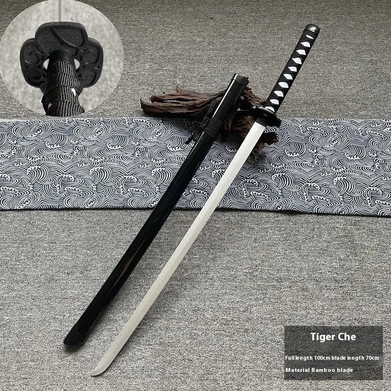 Tai Sword Katana Oriental Draw Sword with Sheath Tang Hengdao Wooden Sword Ancient Style Children's Toy Bamboo Wooden