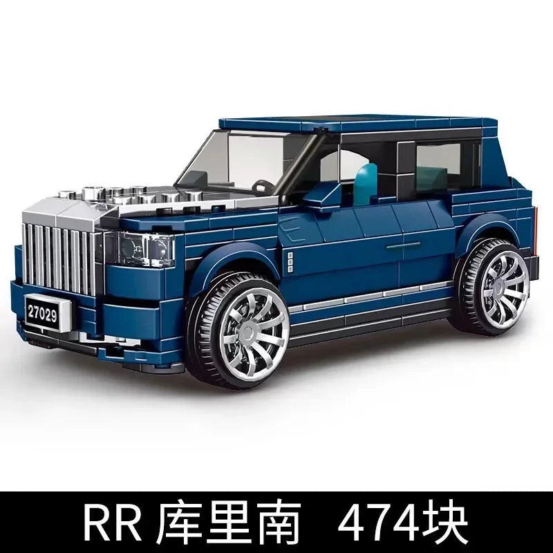 Yuxing-modelo mini-coche famoso, modelo de carreras deportivas, ocho cuadrículas, juguetes educativos para niños, bloques de construcción ensamblados
