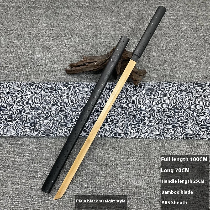 Tai Sword Katana Oriental Draw Sword with Sheath Tang Hengdao Wooden Sword Ancient Style Children's Toy Bamboo Wooden