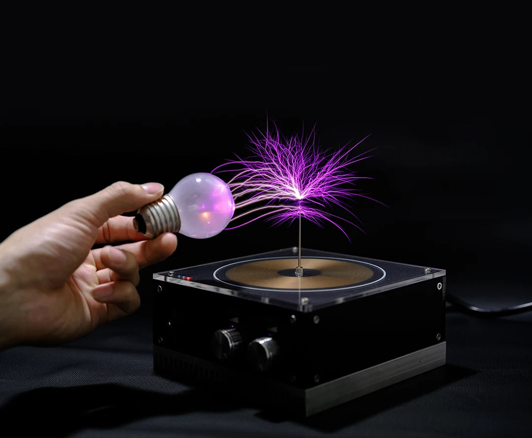 Tesla Coil in the Palm of Lightning Vinyl Disc Plate New Science Experiment Tools Music Can Be Touched Static Electricity