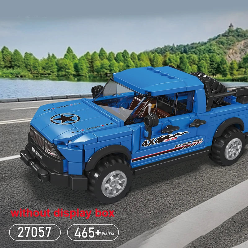 Technical Moc Car City Speed Champion Sports Car Racing Vehicle Building Blocks Brick Educational Construction Toys