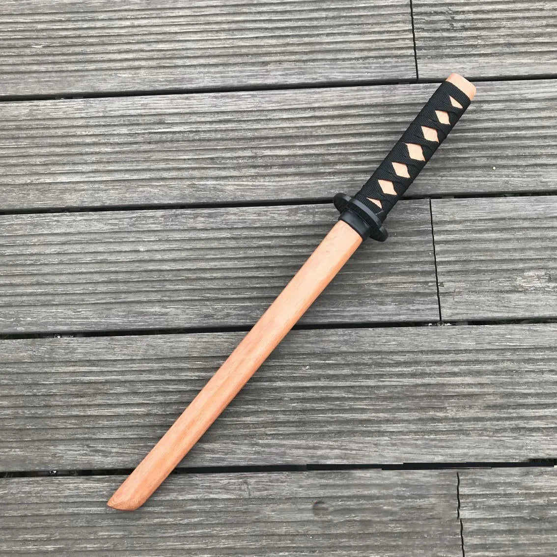 60cm Demon Katana Wood Sword Cosplay Performance Props Ninja Sword Toy For Children Aikido Wooden Knife