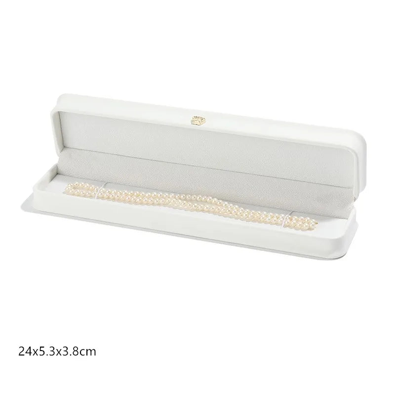 1 organizador de joyas de cuero, caja para anillos de boda, colgante, pulsera, collar, estuche de almacenamiento, embalaje de regalo, caja de exhibición al por mayor
