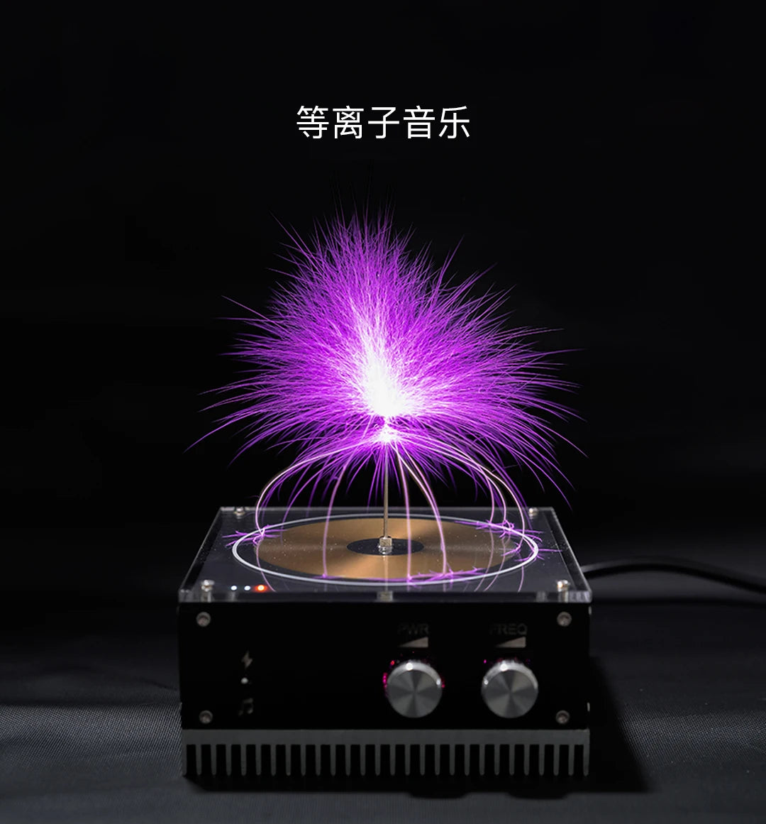 Tesla Coil in the Palm of Lightning Vinyl Disc Plate New Science Experiment Tools Music Can Be Touched Static Electricity