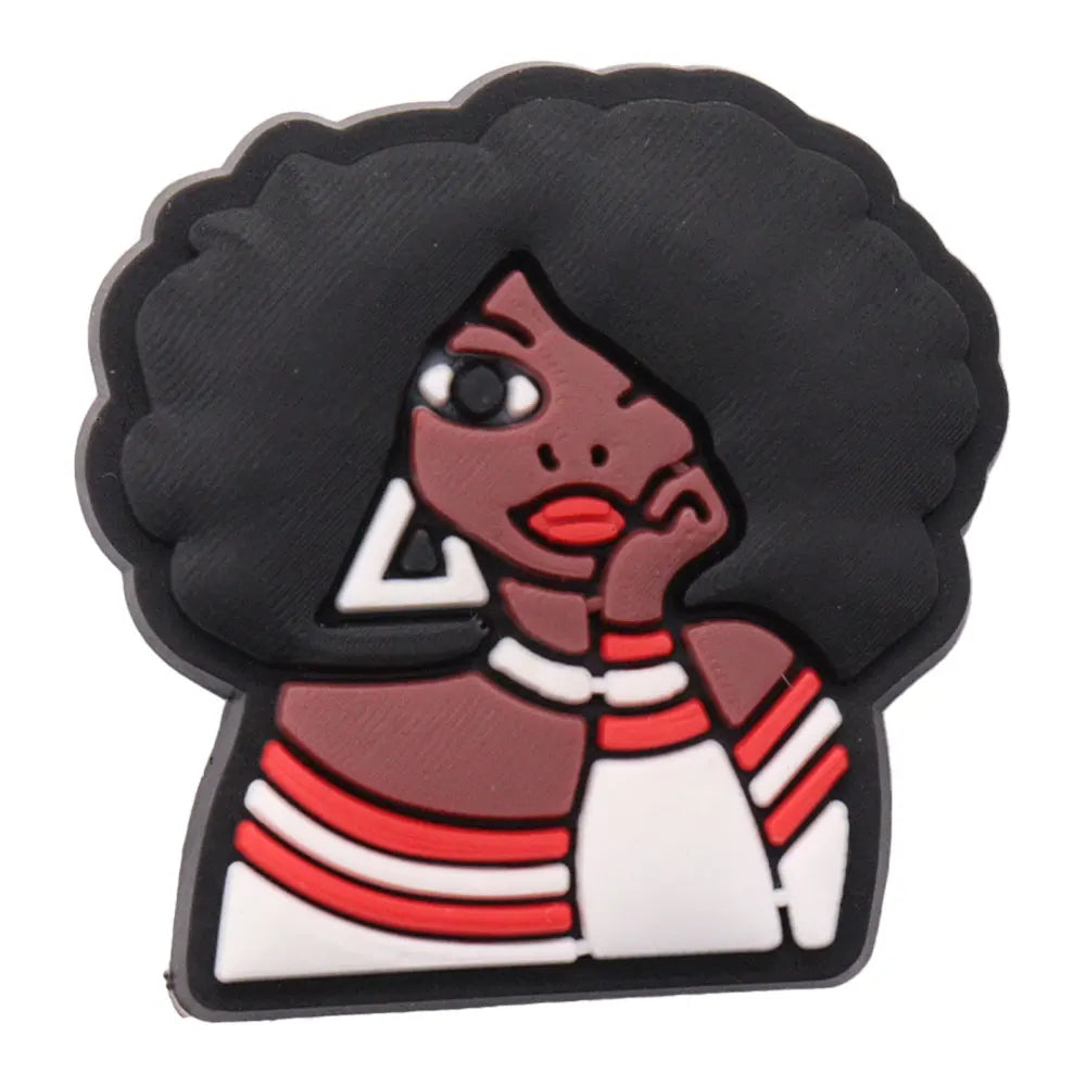 1 pieza de PVC negro para niña, sé amiga, mamá, vida, arcoíris, dijes para adultos, hebilla, zuecos, mezcla de decoraciones para zapatos, se adapta a la mochila
