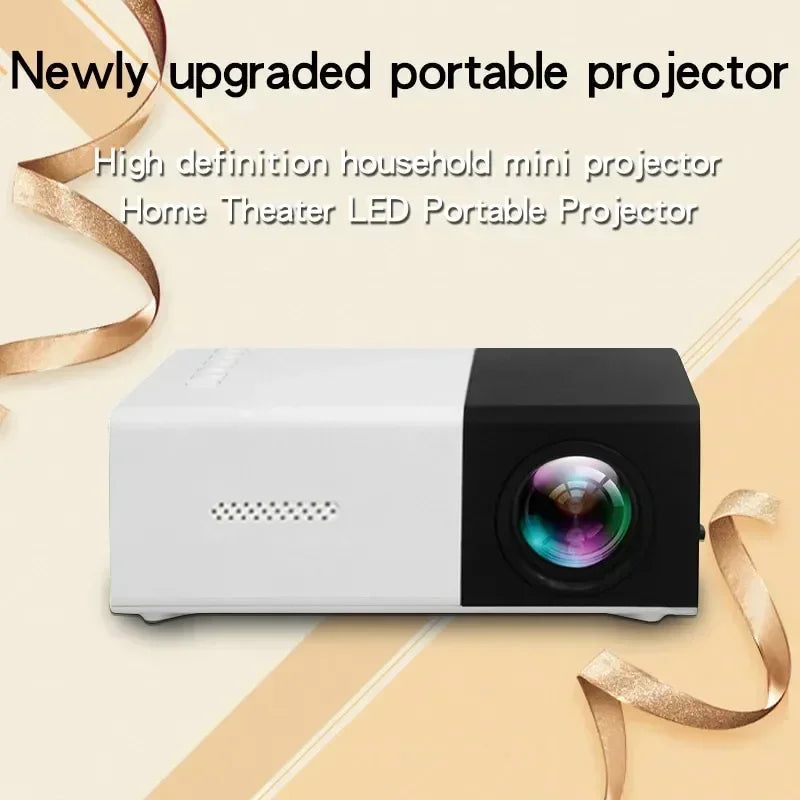 Miniproyector LED YG300 HD 320x240p compatible con HDMI, USB, TF, reproductor multimedia de audio para el hogar, proyector inteligente portátil para viajes