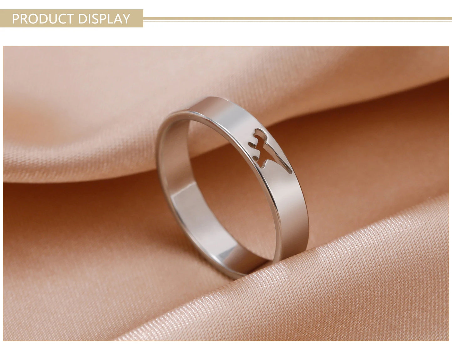Skyrim Hollow Dinosaur Ring Stainless Steel Gold Color Tyrannosaurus Brachiosaurus Finger Rings Couple Jewelry for Women Men