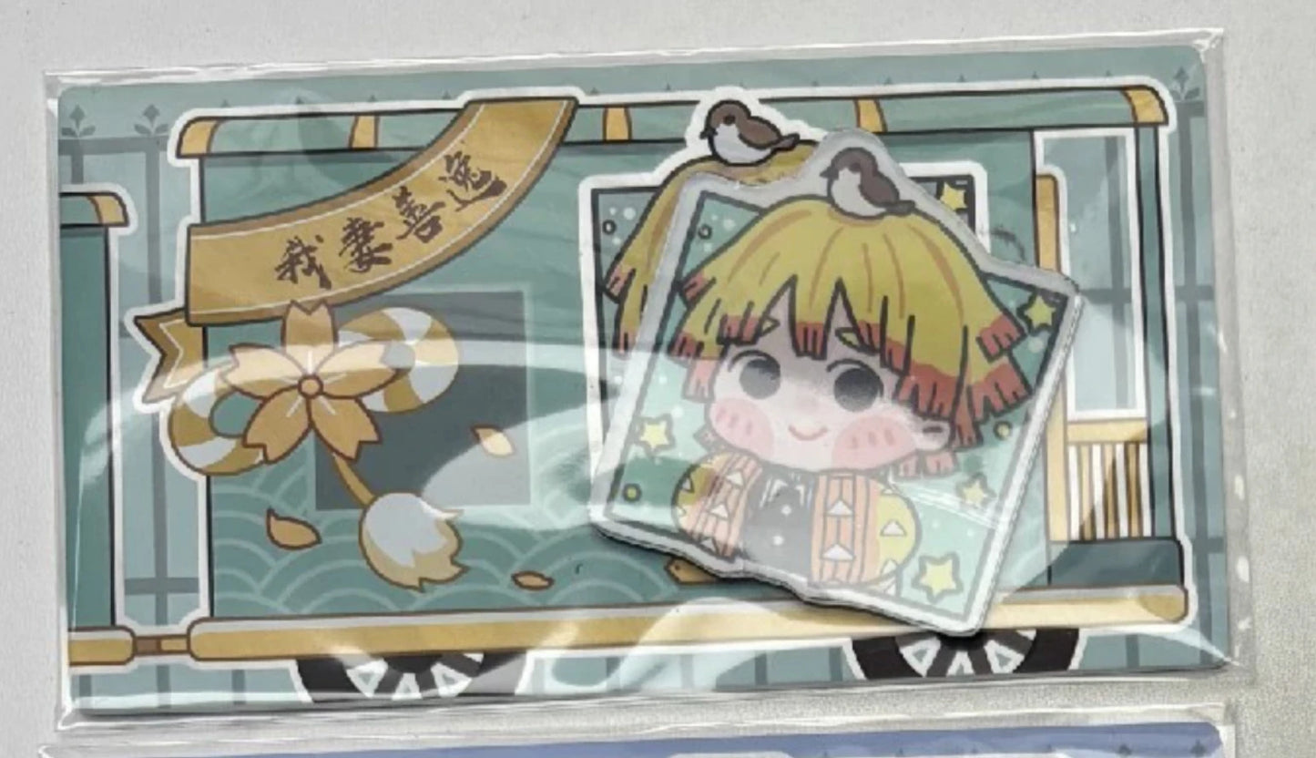 Anime Demon Slayer Quicksand Cards Kanroji Mitsuri Kochou Shinobu Iguro Obanai Uzui Tengen Collection Cards Birthday Gifts Toys