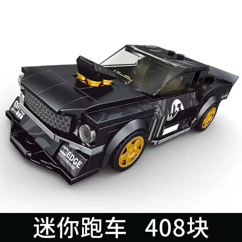 Yuxing-modelo mini-coche famoso, modelo de carreras deportivas, ocho cuadrículas, juguetes educativos para niños, bloques de construcción ensamblados