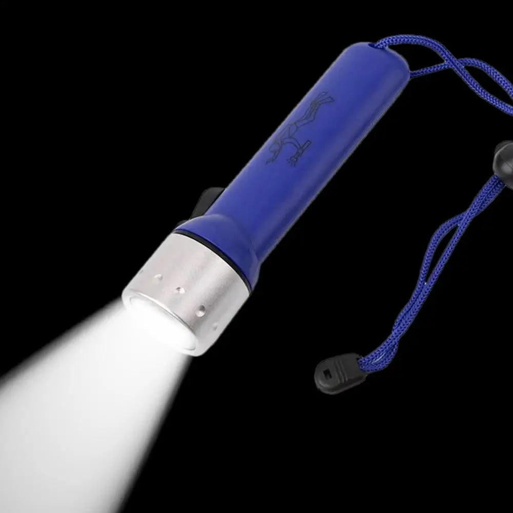 Underwater Flashlight Submarine Lights Batteried Dive Torch Snorkeling Light Underwater TPC-7 Waterproof LED Submersible Safety